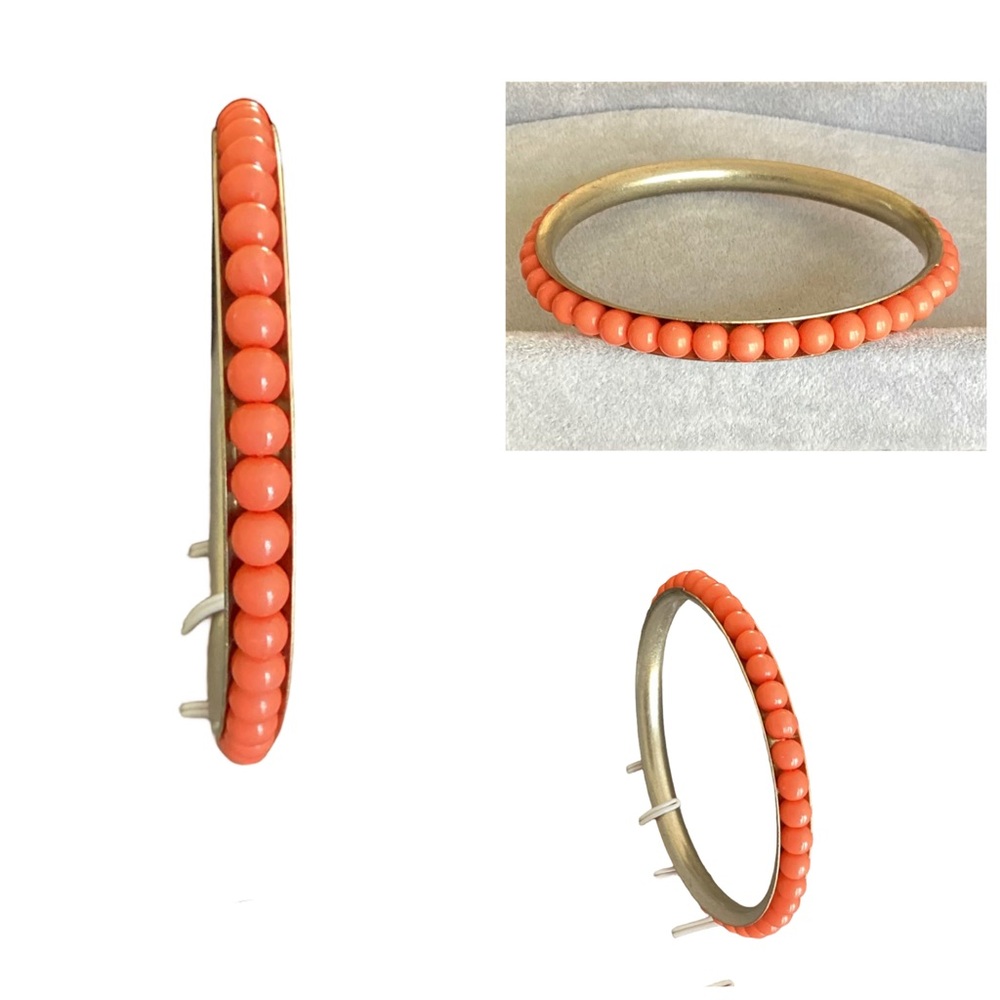 🍁 Vintage Orange Bead Bracelet